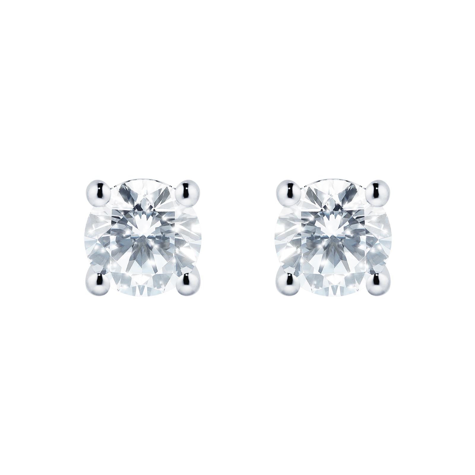 Platinum 1.00cttw Diamond Stud Earrings