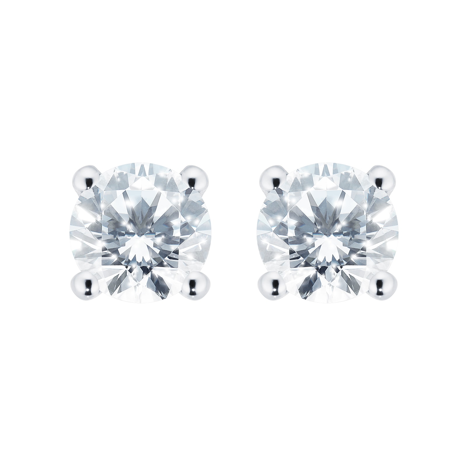 Mappin & Webb 18ct White Gold 1.00cttw Diamond Stud Earrings Mappin & Webb 18ct White Gold 1.00cttw Diamond Stud Earrings