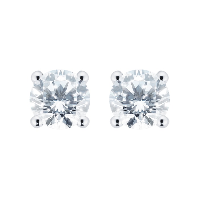 Mappin & Webb 18ct White Gold 1.00cttw Diamond Stud Earrings