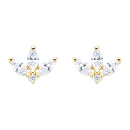 12153262 - 9ct Yellow Gold 0.26ct Petal Stud Earrings