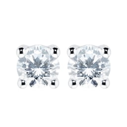 12153266 - Platinum 0.50ct Diamond Solitaire Stud Earrings