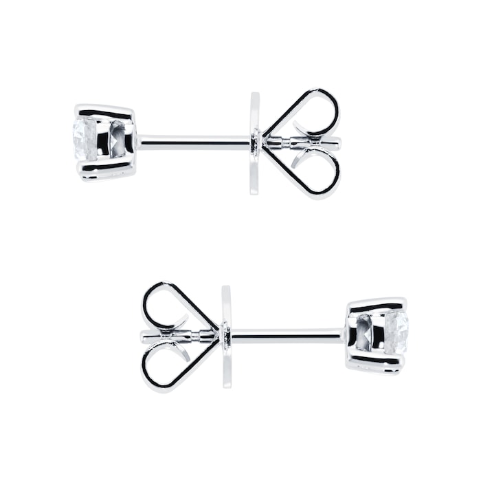 Goldsmiths Platinum 0.50ct Diamond Solitaire Stud Earrings