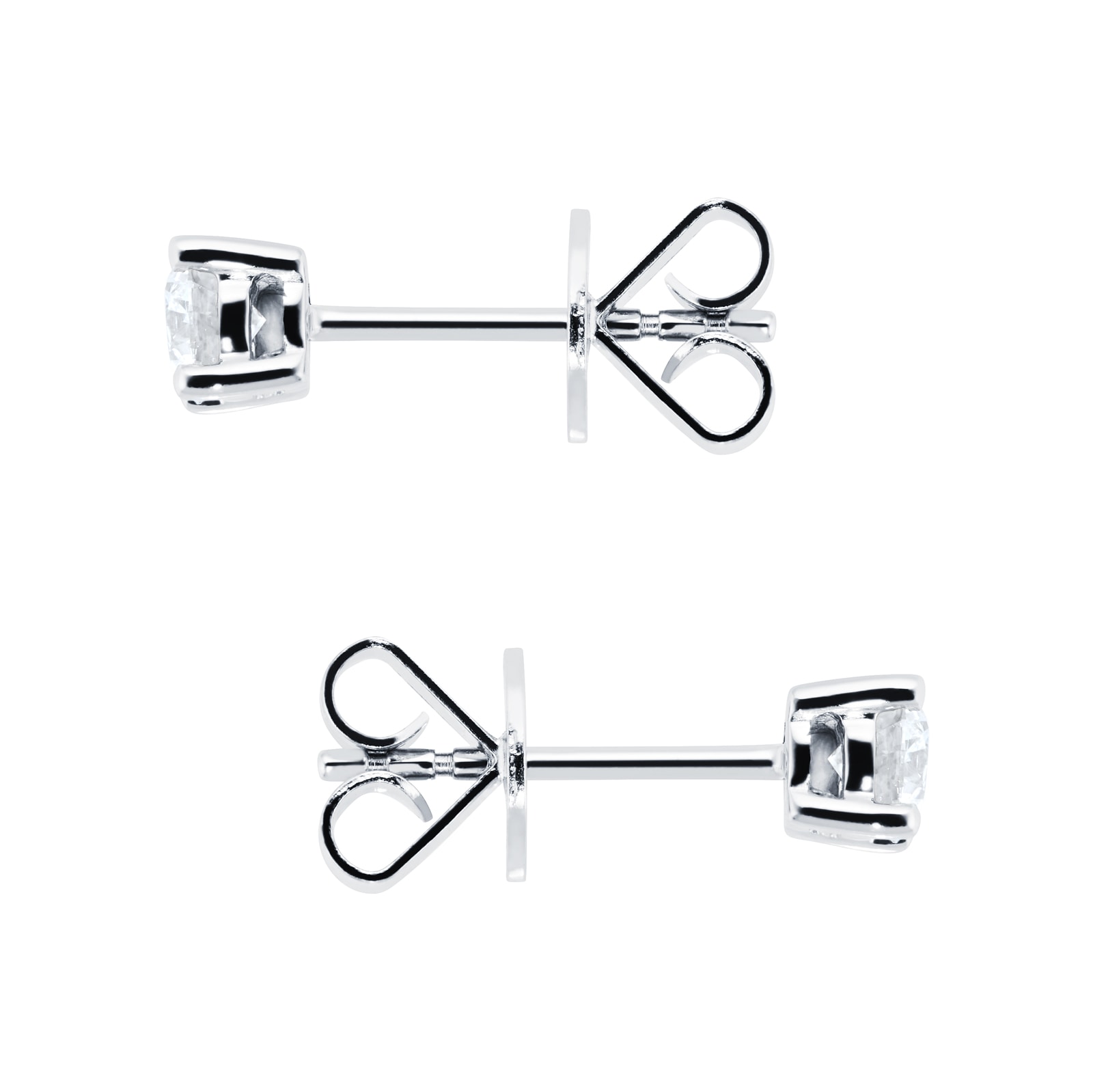 Goldsmiths Platinum 0.50ct Diamond Solitaire Stud Earrings