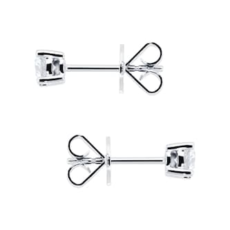 Goldsmiths Platinum 0.50ct Diamond Solitaire Stud Earrings