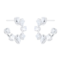 12153268 - 18ct White Gold 2.23cttw Diamond Fancy Hoop Earrings