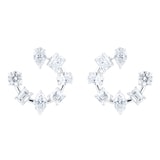 Mappin & Webb 18ct White Gold 2.23cttw Diamond Fancy Hoop Earrings