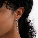 Mappin & Webb 18ct White Gold 3.80cttw Fancy Pear Cut Drop Earrings