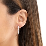 Mappin & Webb 18ct White Gold 2.43cttw Fancy Drop Earrings