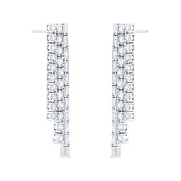12153271 - 18ct White Gold 7.67cttw Diamond Waterfall Drop Earrings