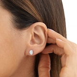 Mappin & Webb Platinum 2.00cttw Oval Cut Diamond Stud Earrings