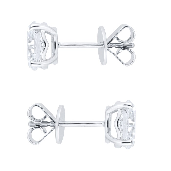 Mappin & Webb Platinum 2.00cttw Oval Cut Diamond Stud Earrings