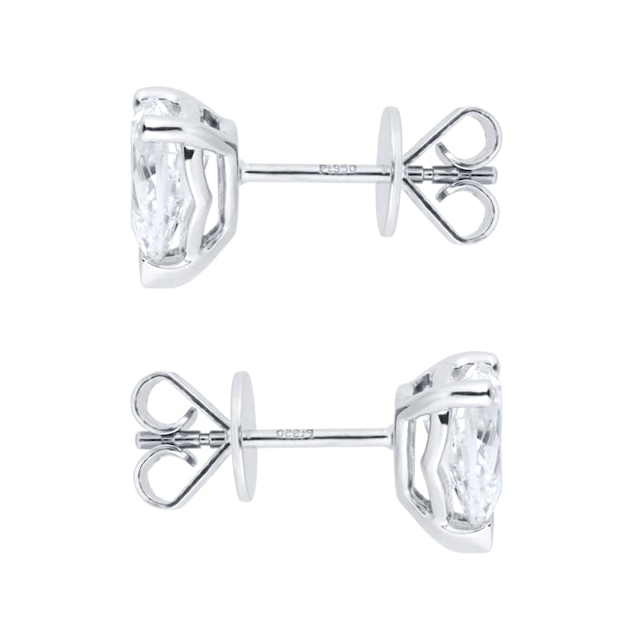 Mappin & Webb Platinum 2.00cttw Pear Cut Diamond Stud Earrings