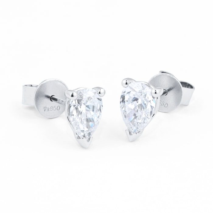 Mappin & Webb Platinum 2.00cttw Pear Cut Diamond Stud Earrings