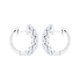 Mappin & Webb 18ct White Gold 2.00cttw Ten Stone Diamond Huggie Earrings