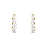 Mappin & Webb 18ct Yellow Gold 2.00cttw Ten Stone Diamond Huggie Earrings