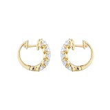Mappin & Webb 18ct Yellow Gold 2.00cttw Ten Stone Diamond Huggie Earrings