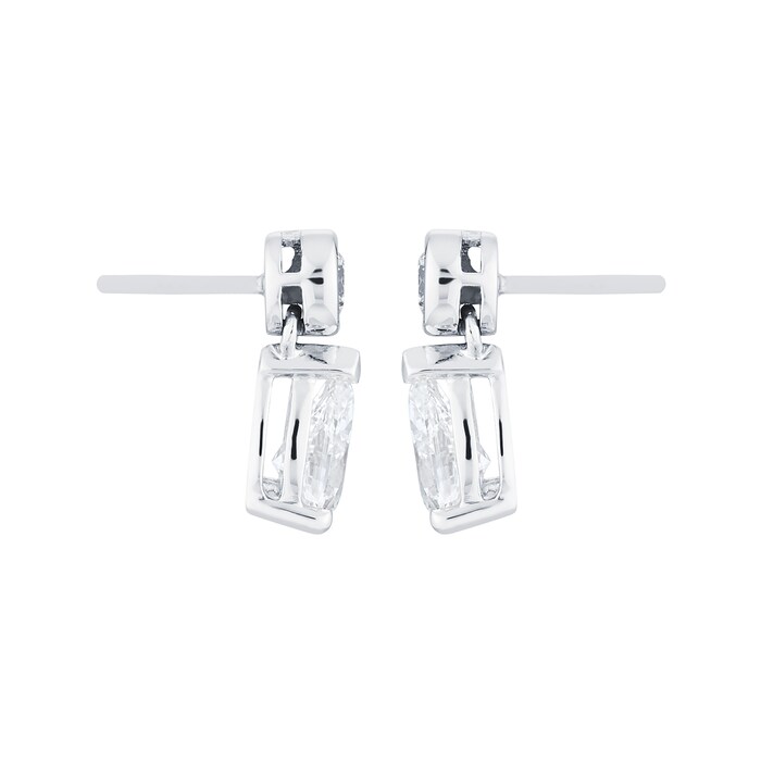 Mappin & Webb Platinum 2.00cttw Pear Cut Diamond Drop Earrings