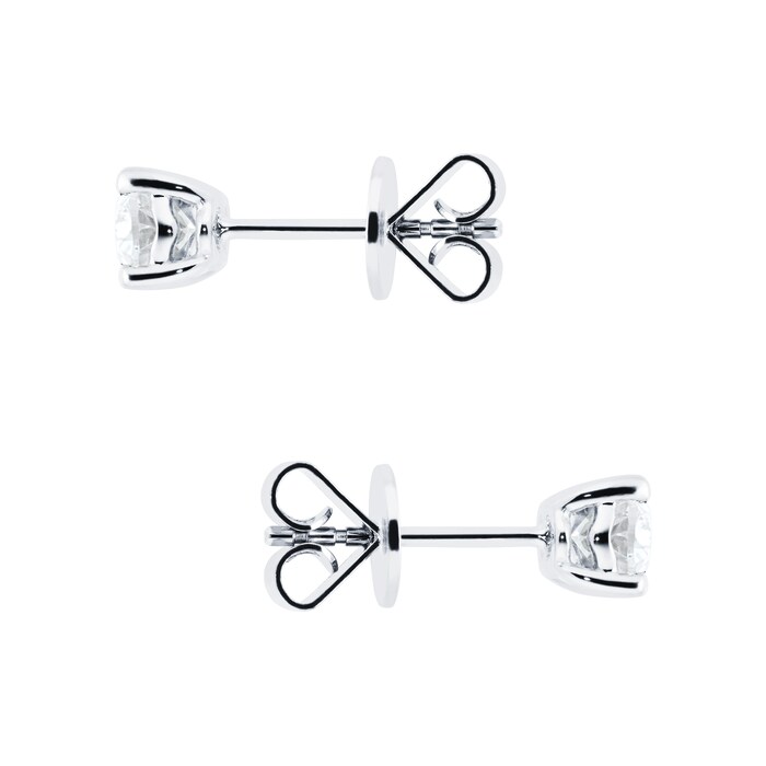 Mappin & Webb Platinum 1.40cttw Oval Cut Diamond Stud Earrings