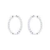 Mappin & Webb 18ct White Gold 2.89cttw Brilliant Cut Diamond Hoop Earrings
