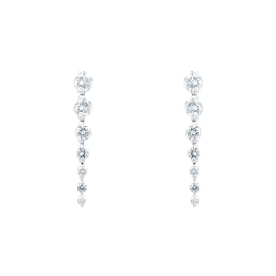 Mappin & Webb 18ct White Gold 2.00cttw Brilliant Cut Diamond Drop Earrings