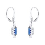 Mappin & Webb 18ct White Gold 2.18cttw Diamond & 6.20cttw Sapphire Drop Earrings