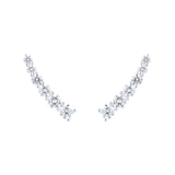 Goldsmiths 18ct White Gold 1.50cttw Diamond Curved Earrings