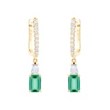 Goldsmiths 18ct Yellow Gold 0.33ct Diamond & Emerald Earrings