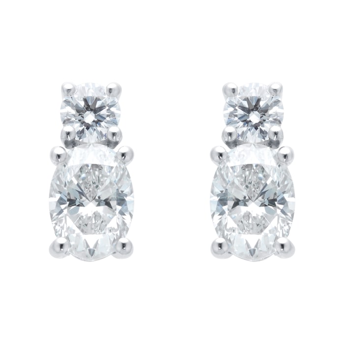 Goldsmiths Platinum 1.70cttw Diamond Earrings