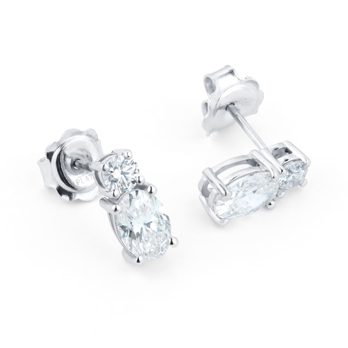 Goldsmiths Platinum 1.70cttw Diamond Earrings