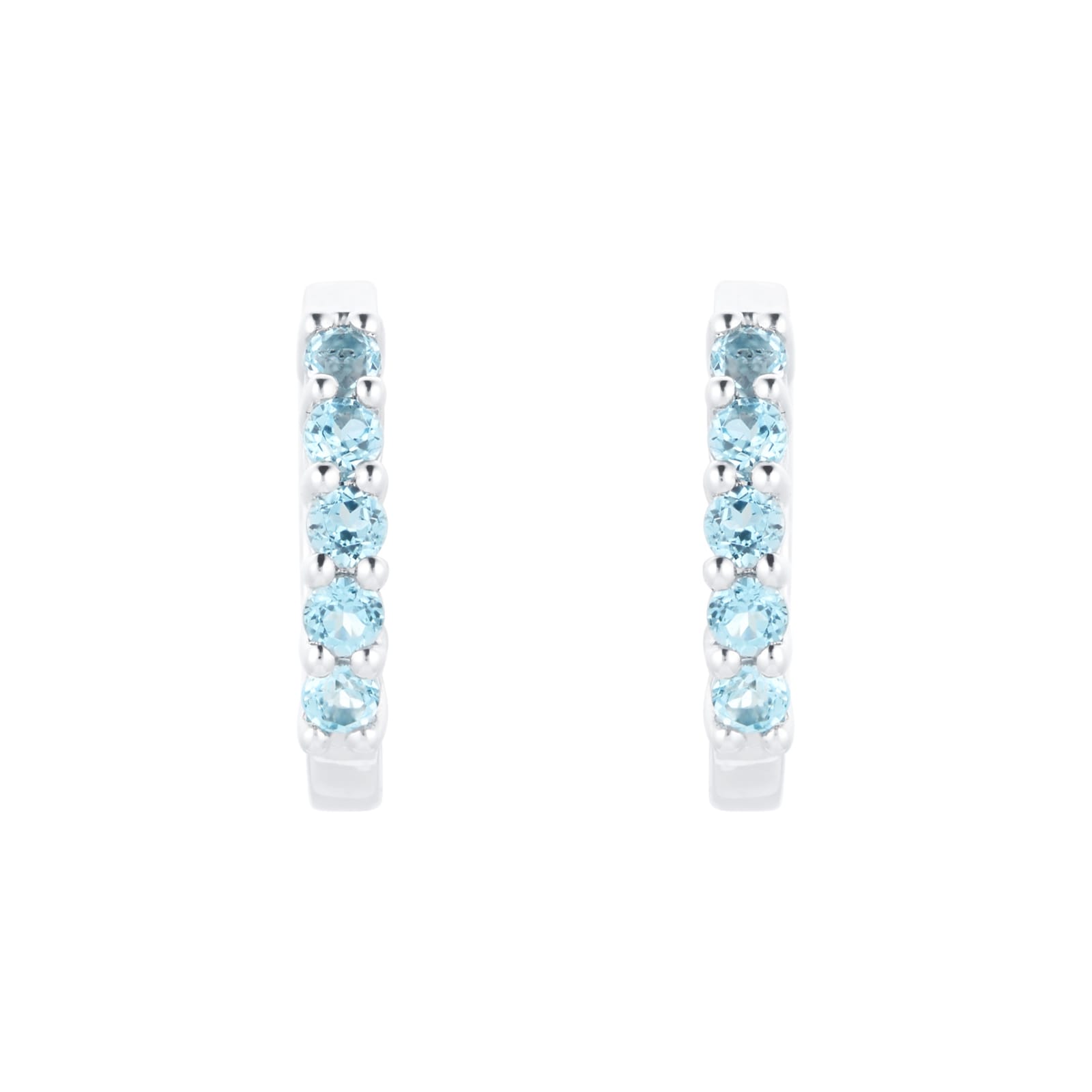 White topaz deals hoop earrings