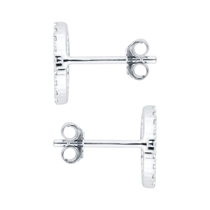 Goldsmiths 18ct White Gold 0.34ct Diamond Circle Stud Earrings