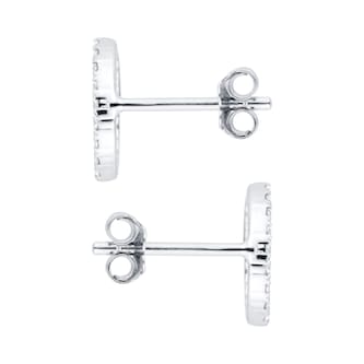 Goldsmiths 18ct White Gold 0.34ct Diamond Circle Stud Earrings Goldsmiths 18ct White Gold 0.34ct Diamond Circle Stud Earrings