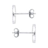 Goldsmiths 18ct White Gold 0.34ct Diamond Circle Stud Earrings