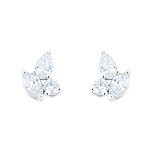Best Luxury 
18ct White Gold 0.40ct Diamond Mixed Cut Stud Earrings