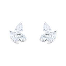 12153378 - 18ct White Gold 0.40ct Diamond Mixed Cut Stud Earrings