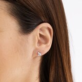 Goldsmiths 18ct White Gold 0.40ct Diamond Mixed Cut Stud Earrings