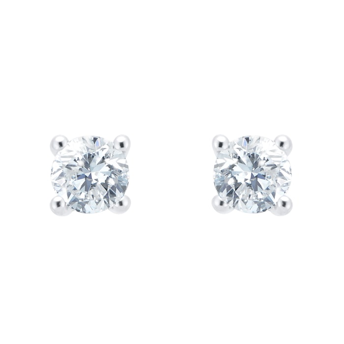 Goldsmiths 9ct White Gold 0.50cttw Diamond Solitaire Earrings
