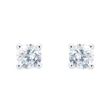 Goldsmiths 9ct White Gold 0.50cttw Diamond Solitaire Earrings