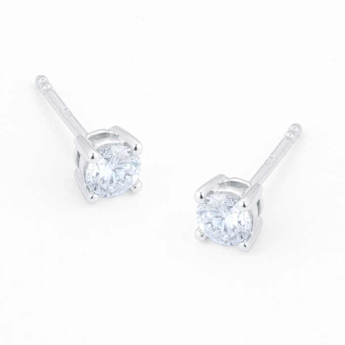 Goldsmiths 9ct White Gold 0.50cttw Diamond Solitaire Earrings