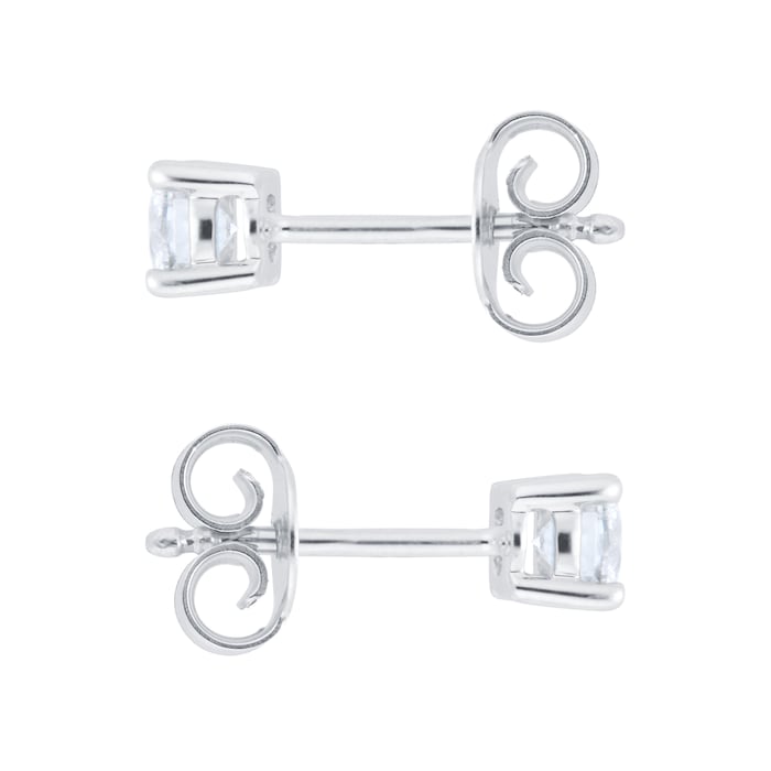 Goldsmiths 9ct White Gold 0.50cttw Diamond Solitaire Earrings