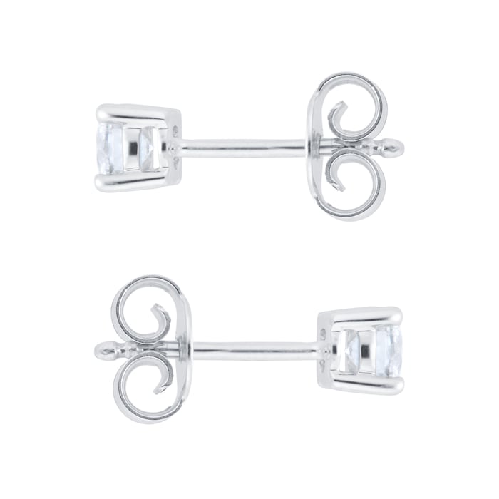 Goldsmiths 9ct White Gold 0.50cttw Diamond Solitaire Earrings