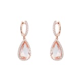 Mappin & Webb 18ct Rose Gold Morganite & Diamond Earrings