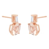 Mappin & Webb Renee 18ct Rose Gold Morganite & Diamond Earrings