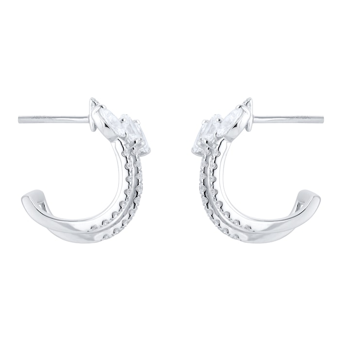 Mappin & Webb Riveret 18ct White Gold 0.75cttw Diamond Double Stud Earrings