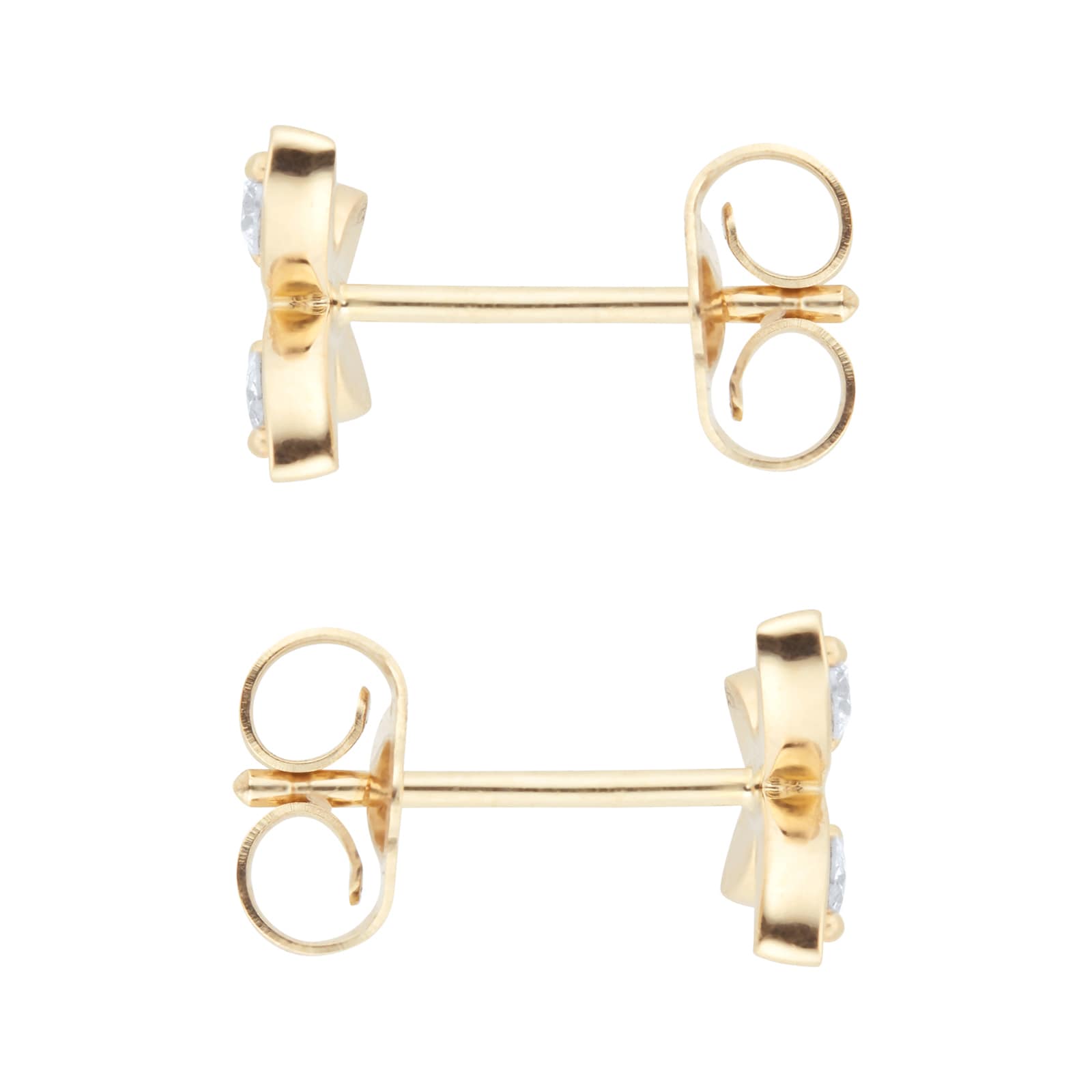 Goldsmiths 9ct Yellow Gold 0.15ct Diamond Butterfly Stud Earrings Goldsmiths 9ct Yellow Gold 0.15ct Diamond Butterfly Stud Earrings