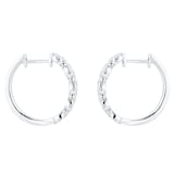 Mappin & Webb Masquerade 18ct White Gold 1.00cttw Diamond Hoop Earrings