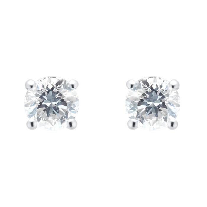 Mappin & Webb 18ct White Gold 1.00cttw Diamond Stud Earrings