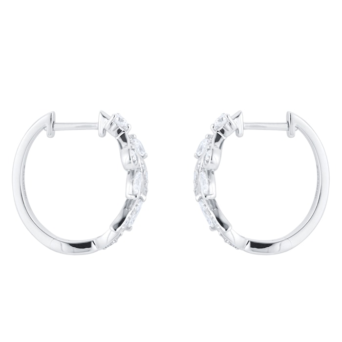 Mappin & Webb Vinea 18ct White Gold 0.75cttw Diamond Hoop Earrings