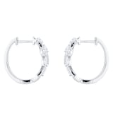 Mappin & Webb Vinea 18ct White Gold 0.75cttw Diamond Hoop Earrings