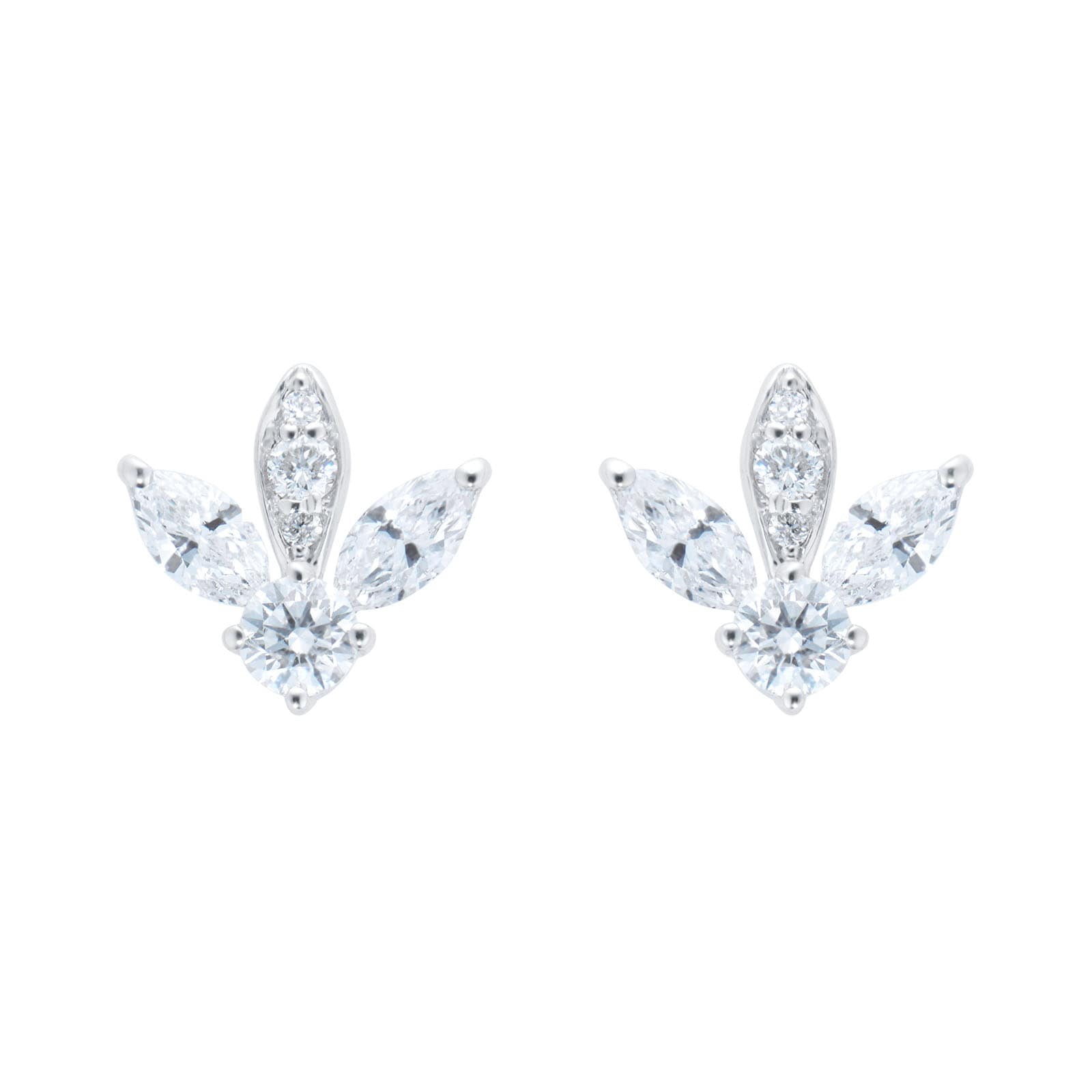 Vinea 18ct White Gold 0.60cttw Diamond Stud Earrings